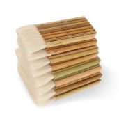 8 Pack Hake Brushes for Watercolor Painting Sheep Hair Bamboo Handle Art Brushes for Pottery Wash Dust Cleaning and Ceramic Painting