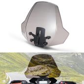 A and UTV PRO Adjustable 3 inches Tinted Dark Windshield for Can Am Ryker 900 600 Sport and Rally Edition Accessories, Front Wind Deflector