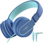 AILIHEN I35 Kids Headphones: Safe 93dB Volume, HD Mic, Foldable Design for School & Tablets - Perfect for Boys & Girls