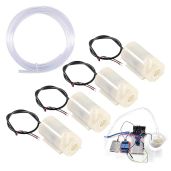 ALAMSCN 4PCS Mini Submersible Water Pump for Aquariums & Gardens - 3V/5V with 2M Flexible Tube