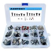 500Pcs AONTOKY RC Screw Kit - M3 M4 Hex Screws & Nuts for 1/8 1/10 1/12 Scale Cars & Trucks - DIY Repair Tool Set