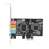 ASHATA PCIe Sound Card: 5.1 Internal Audio Card for PC (XP/Vista/7) - 3D Stereo, Low Bracket, 32/64 Bit Compatibility