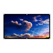 ASHATA 120-Inch 16:9 HD 4K Portable Projector Screen - Foldable, Black Edging, Ideal for Home Theater & Outdoor Use