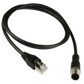 Buy ASI M12 to RJ45 Shielded Cable Assembly - 5M Cat5e SFTP, 4 Position D-Coded, Durable Black PUR Jacket