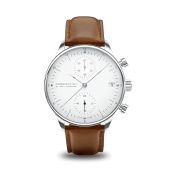 Vintage 1844 Chronograph Men's Watch: Stylish Stainless Steel Analog Timepiece in Steel/White