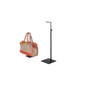 Adjustable Metal Handbag Rack - Stylish Tabletop Purse Display Stand with Single Hook (Black)