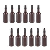 Antrader 12 Pcs Magnetic T10 Security Tamper Proof Torx Screwdriver Bits 1 Inch Length 1/4 Inch Hex Shank