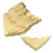 "Antrader Antique Gold Corner Protectors - 24 Pack Decorative Edge Guards for Furniture Safety, 1.6" x 1.6""