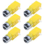 Antrader Gear Motor Dual Shaft 3-6V TT Motor for Smart Car Robot Pack of 6 I Shape High Performance and Durable