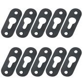 "Antrader Heavy Duty Keyhole Hangers - 10 Pack Single Hole Hanging Plates for Frames & Mirrors, Black 1.8" x 0.65""