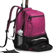 Athletico Premier Tennis Backpack Holds 2 Rackets with Ventilated Shoe Compartment Ideal Tennis Bag for Men and Women in Pink