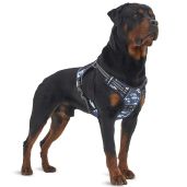 Auroth Tactical Dog Training Harness No Pull Front Clip Reflective K9 Vest Easy Control for Small Medium Large Dogs Blue Camo
