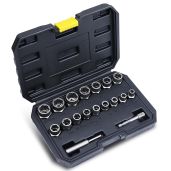 B BOSI TOOLS 18 Piece Impact Bolt and Nut Remover Set for Stripped Rusted and Damaged Bolts Nuts and Screws
