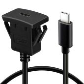 BATIGE 3ft USB C 3.1 Flush Mount Cable for Car, Truck, Boat & Motorcycle - Male to Female Extension