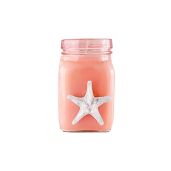 BB Candles Mermaid Shore Artisan Hand Poured Natural Soy Wax Candle 8oz with Strong Pink Sands Citrus Scent and 50 Hours Burn Time