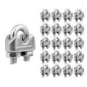 BNYZWOT 316 Inch M4 Stainless Steel Wire Rope Cable Clip Clamp Pack of 20 for Secure Fastening and Durability