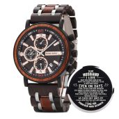 BOBO BIRD S18-1 Personalized Engraved Wood Watch Custom Wooden Watch for Husband Boyfriend Birthday Anniversary Gift