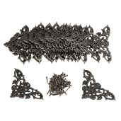 Vintage Decorative Metal Corners for Furniture - Pack of 20 BQLZR Appliques