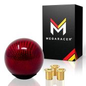 Ball Red Carbon Fiber Shift Knob | Buttonless Automatic & Manual Gear Shift Knobs for 4, 5, & 6 Speed Cars