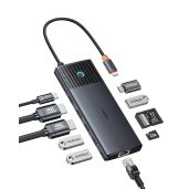 Baseus 10 in 1 Docking Station Dual Monitor 10Gbps with 2 HDMI 4K 120Hz USB C Gigabit Ethernet PD 100W for iPhone 15 Mac Dell HP Lenovo