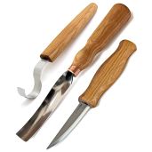 BeaverCraft Wood Carving Knives Kit Spoon Carving Tools S14 - Spoon Hook Knife Wood Carving Chisels Set Bowl Gouge - Whittling Knives Wood Whittling Kit for Beginners - Hobby Carving Knife Set