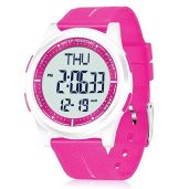 Beeasy Digital Watch Waterproof with Stopwatch Alarm Countdown Dual Time, Ultra-Thin Super Wide-Angle Display Digital Wrist Watches for Men Women