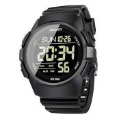 Beeasy Men's Digital Watch: Waterproof, Shock-Resistant, Ultra-Clear Display & Multi-Function Alarm - 5ATM Rated