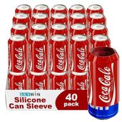 BeerSkin Skywin Silicone Can Covers that Look Like Soda - 40 Pack 12 oz (355ml), Reusable and Durable Soda Can Cover, Fun Kozies for Cans for