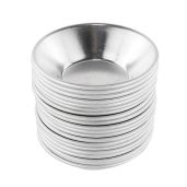 Bezall 20Pcs Egg Tart Molds - Mini Aluminium Tart Pans for Baking Cupcakes & Puddings