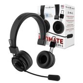 Blue Tiger Premium Elite Ultimate Single and Dual Ear 2-in-1 Bluetooth Headset Professional Noise Cancellation Head Set with Microphone USB-C Fast