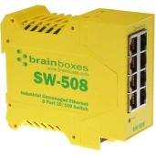 Brainboxes Industrial Unmanaged Ethernet Switch 8 Ports for Reliable Network Connectivity