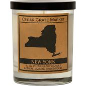 CEDAR CRATE MARKET New York Scented Soy Candle Lemon Jasmine Rosewood Decorative Gifts Made in USA 100% Soy Wax