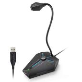 CMTECK USB Microphone: Plug & Play Omnidirectional Mic for PC & Laptop - Ideal for YouTube, Skype, & Recording