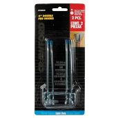 CRAWFORD 4-Double Arm Peg Hook 1/8-Inch 2-Pack - Durable Storage Solution for Organizing