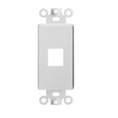 Cmple 1 Port Decora Wall Plate - Single Gang Keystone Insert for Easy Installation