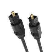 Cmple 12ft Slim Optical Audio Cable - Ultra-Thin Gold Plated Toslink for Soundbars, AV Receivers & Game Consoles