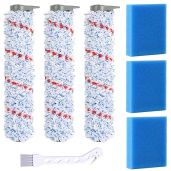 Cyorka Replacement Brush Roller & Filter Set for iFloor Wet Dry Cordless Vacuum - 3 Rollers & 3 Foam Pre-Filters