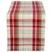 Shop DII Orchard Plaid Linen Table Runner 14x72 - Taupe/Red Tabletop Essentials for Stylish Dining
