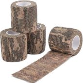 DROK 4 Roll Camo Tape - Heavy Duty 1.97in x 14.76ft Tactical Wrap for Outdoor Gear, Sports, and Accessories