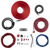 DS18 AK4 4 Gauge CCA Amplifier Wiring Kit - 1200W Power for Radios, Subwoofers & Speakers