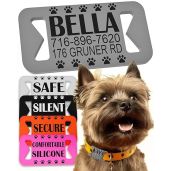 Personalized Silicone Dog ID Tags Custom Pet Name Tags for Dogs