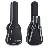 Donner 39 Inch Electric Guitar Case - Waterproof, 5mm Padding, Adjustable Straps & Thick Handle - Durable Soft Bag in Black
