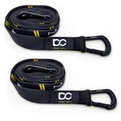Double Circle Quick Adjust Gymnastic Rings with Carabiner & Video Guide for Full Body Calisthenics Workout