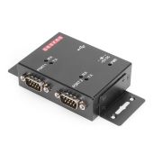 Dual Port USB to Serial RS-232 Adapter with LEDs - Mountable, FTDI Chip, Wide OS Compatibility