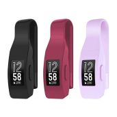 EEweca 3-Pack Clip for Fitbit Inspire & HR - Black, Sangria, Lilac Accessories (Not for Inspire 2)