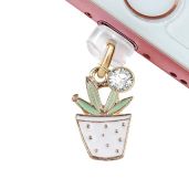 ELISE & FONDA CP207 USB Charging Port Dust Plug - Cute Cactus Pendant Phone Charm for iPhone & iPad