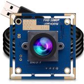 ELP USB Camera Module 1080P HD with 2.1mm Lens - Wide Angle UVC Webcam for PC, Laptop & Jetson Nano