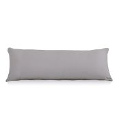 "EVOLIVE Ultra Soft Microfiber Body Pillow Cover 21"x54" - Silver Grey with Hidden Zipper Closure"