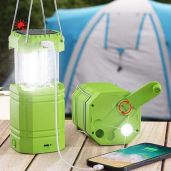 3000mAh Solar Hand Crank LED Camping Lantern: Emergency Light & USB Charger for Power Outages