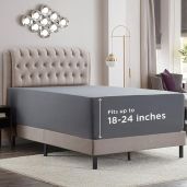 Empyrean Extra Deep Pocket King Fitted Sheet - Soft Microfiber, Fits 18-24 Inch Mattresses, Charcoal Grey